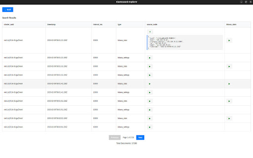 Elasticsearch Explorer  from Chrome web store to be run with OffiDocs Chromium online