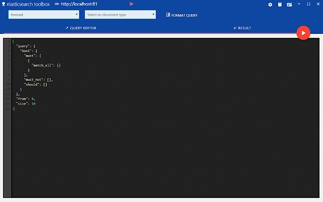 ElasticSearch Toolbox  from Chrome web store to be run with OffiDocs Chromium online
