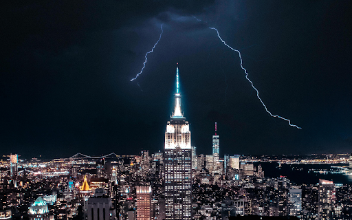 Electric NYC Night Theme  from Chrome web store to be run with OffiDocs Chromium online