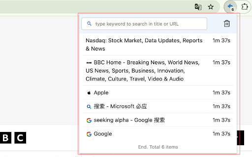 Elegant Undo Close Tab  from Chrome web store to be run with OffiDocs Chromium online