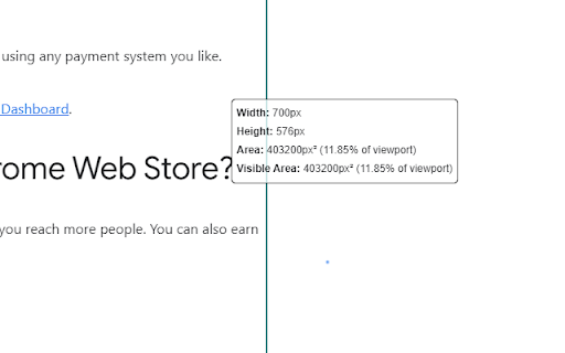Element Size Measurement  from Chrome web store to be run with OffiDocs Chromium online