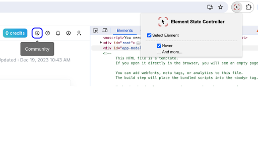 Element State Controller  from Chrome web store to be run with OffiDocs Chromium online
