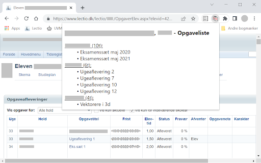 ElevOpgaver  from Chrome web store to be run with OffiDocs Chromium online