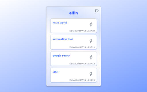 elfin browser automation tool  from Chrome web store to be run with OffiDocs Chromium online