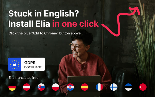 Elia – Own your English!  from Chrome web store to be run with OffiDocs Chromium online