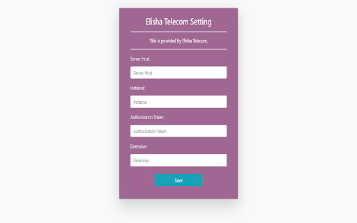 Elisha Telecom Extension (HubSpot)  from Chrome web store to be run with OffiDocs Chromium online