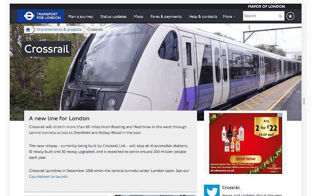 Elizabeth line to Crossrail  from Chrome web store to be run with OffiDocs Chromium online