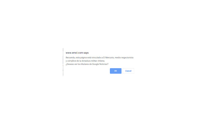 #ElMercurioMiente  from Chrome web store to be run with OffiDocs Chromium online