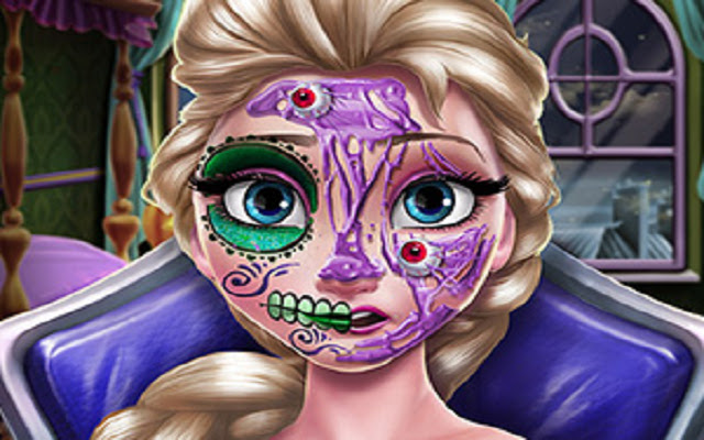 Elsa Scary Halloween Makeup van de Chrome-webwinkel om te worden uitgevoerd met OffiDocs Chromium online