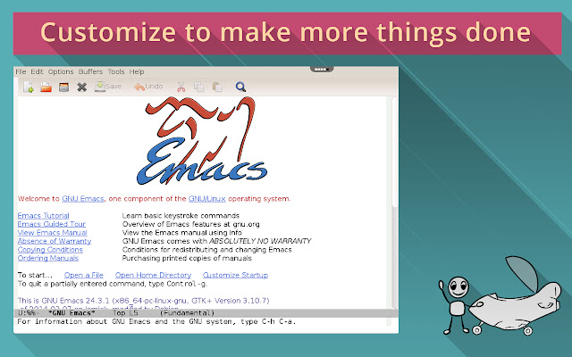 Emacs on rollApp  from Chrome web store to be run with OffiDocs Chromium online