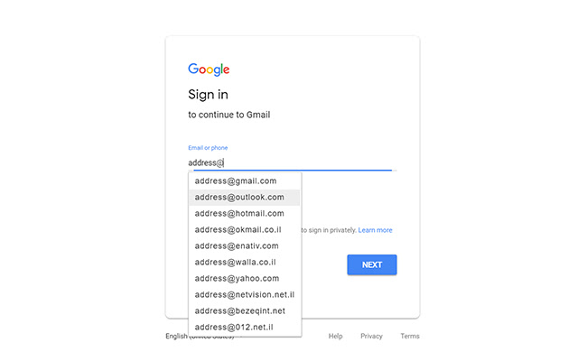 Email Address Autocomplete  from Chrome web store to be run with OffiDocs Chromium online