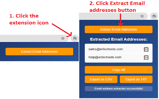 Email Address Extractor  from Chrome web store to be run with OffiDocs Chromium online