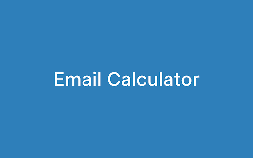 Email Calculator  from Chrome web store to be run with OffiDocs Chromium online