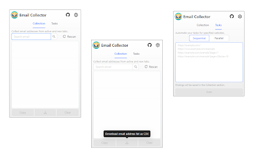 Email Collector  from Chrome web store to be run with OffiDocs Chromium online