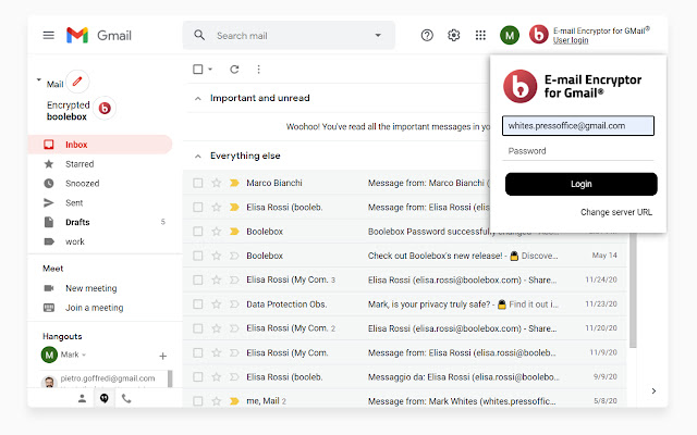 E-mail Encryptor per GMail dal Chrome Web Store da eseguire con OffiDocs Chromium online