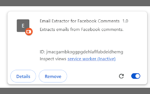 Email Extractor for Facebook Comments  from Chrome web store to be run with OffiDocs Chromium online