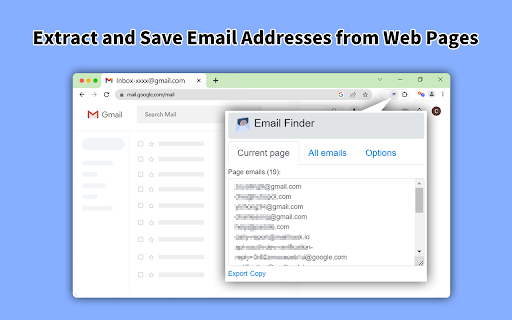 Email Finder  Email Hunter  Scraper  from Chrome web store to be run with OffiDocs Chromium online