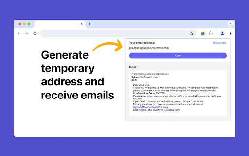 Email Generator  from Chrome web store to be run with OffiDocs Chromium online