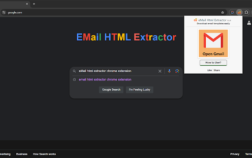 eMail HTML Extractor  from Chrome web store to be run with OffiDocs Chromium online