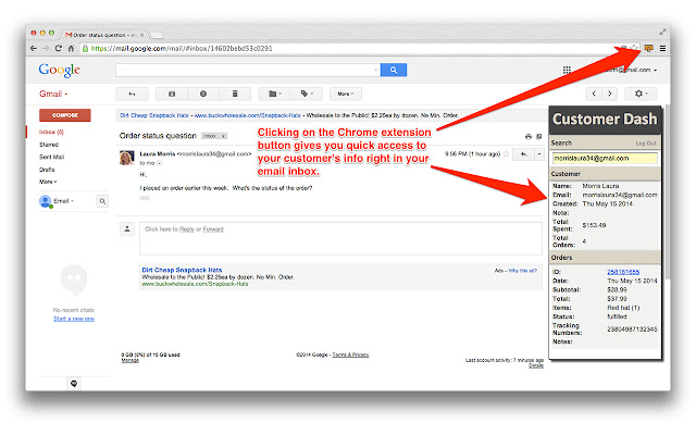 E-Mail-Posteingangs-CRM aus dem Chrome-Webshop zur Ausführung mit OffiDocs Chromium online