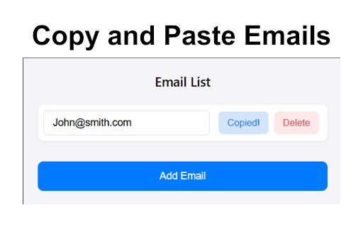 Email List Manager  from Chrome web store to be run with OffiDocs Chromium online