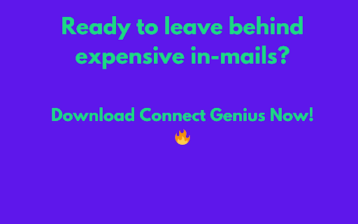 Email lookup on linkedin Connect Genius  from Chrome web store to be run with OffiDocs Chromium online