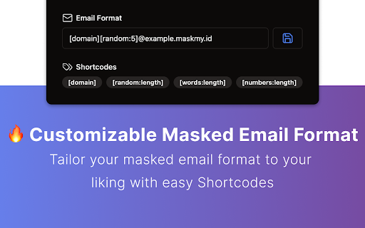 Email Masker  from Chrome web store to be run with OffiDocs Chromium online