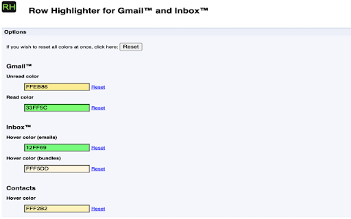 Email Row Highlighter for Gmail™ and Inbox™  from Chrome web store to be run with OffiDocs Chromium online