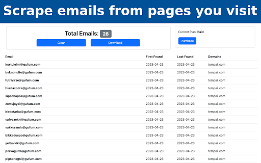Email Sweeper Email Scraper  Finder  from Chrome web store to be run with OffiDocs Chromium online