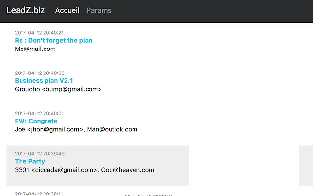 Email Tracker www.LeadZ.biz  from Chrome web store to be run with OffiDocs Chromium online