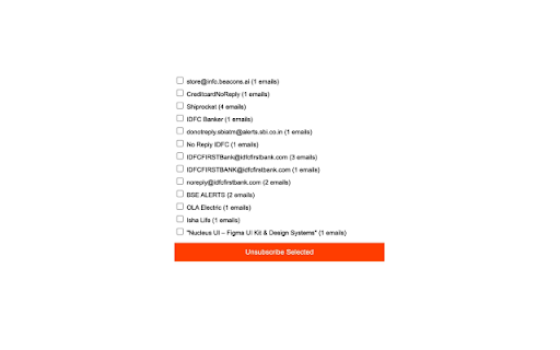 Email Unsubscribe Tool  from Chrome web store to be run with OffiDocs Chromium online