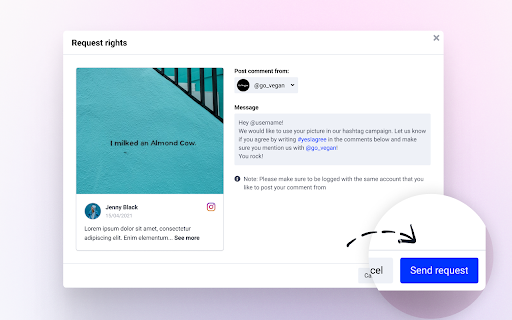 EmbedSocial Get Rights to UGC Media  from Chrome web store to be run with OffiDocs Chromium online