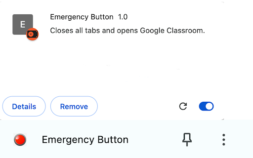 Emergency Button  from Chrome web store to be run with OffiDocs Chromium online