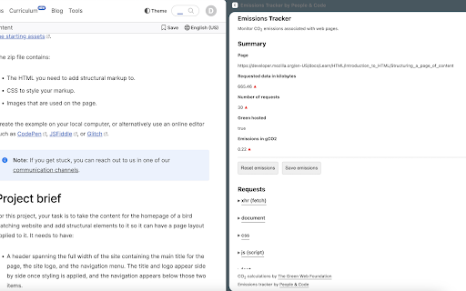 Emissions Tracker by People  Code  from Chrome web store to be run with OffiDocs Chromium online