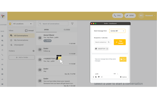 Emitrr SMS  from Chrome web store to be run with OffiDocs Chromium online