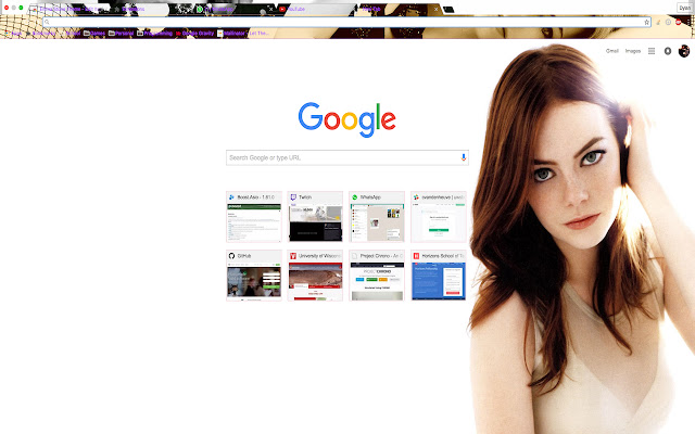 Emma Stone Theme  from Chrome web store to be run with OffiDocs Chromium online