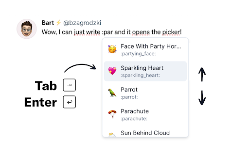 EmojAI  from Chrome web store to be run with OffiDocs Chromium online