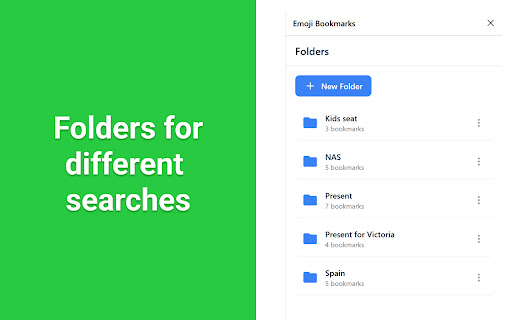 Emoji Bookmarks  from Chrome web store to be run with OffiDocs Chromium online