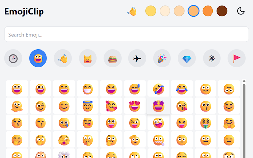 EmojiClip  from Chrome web store to be run with OffiDocs Chromium online