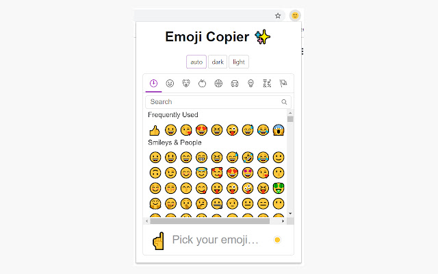 Emoji Copier  from Chrome web store to be run with OffiDocs Chromium online