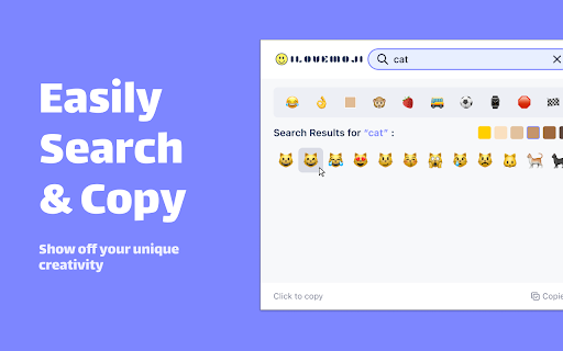 Emoji Keyboard Ilovemoji  from Chrome web store to be run with OffiDocs Chromium online