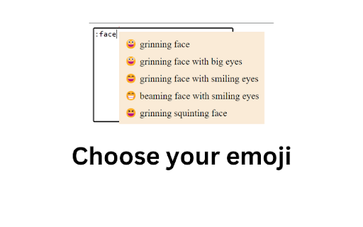 Emoji Menu  from Chrome web store to be run with OffiDocs Chromium online