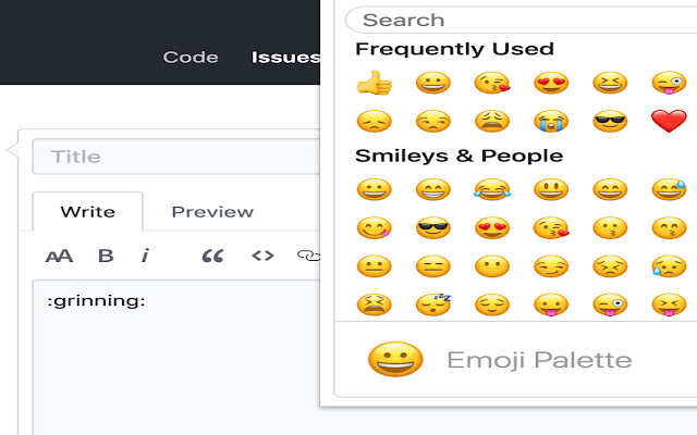 Emoji Palette  from Chrome web store to be run with OffiDocs Chromium online