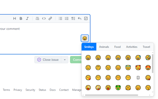 Emoji Picker for Text Fields  from Chrome web store to be run with OffiDocs Chromium online