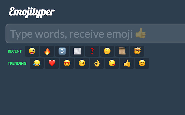 Emojityper  from Chrome web store to be run with OffiDocs Chromium online