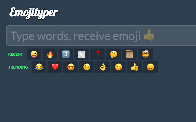 Emojityper  from Chrome web store to be run with OffiDocs Chromium online