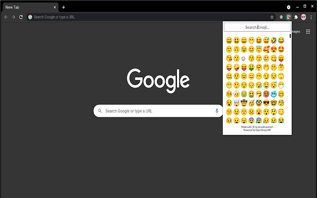 emojiX  from Chrome web store to be run with OffiDocs Chromium online