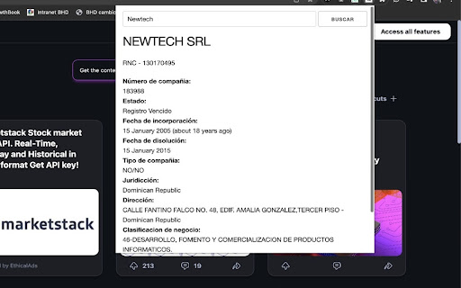 Empresas RD  from Chrome web store to be run with OffiDocs Chromium online