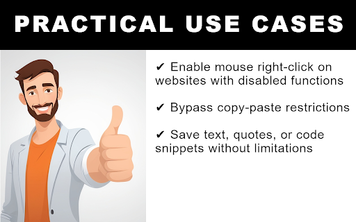 Enable Mouse Right Click to Copy Protected Text  from Chrome web store to be run with OffiDocs Chromium online