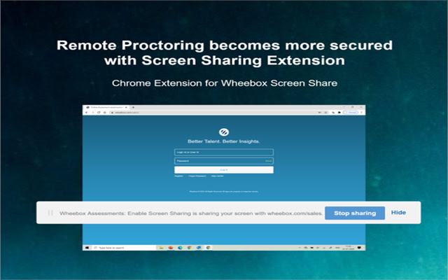 Enable Screen Sharing V2  from Chrome web store to be run with OffiDocs Chromium online